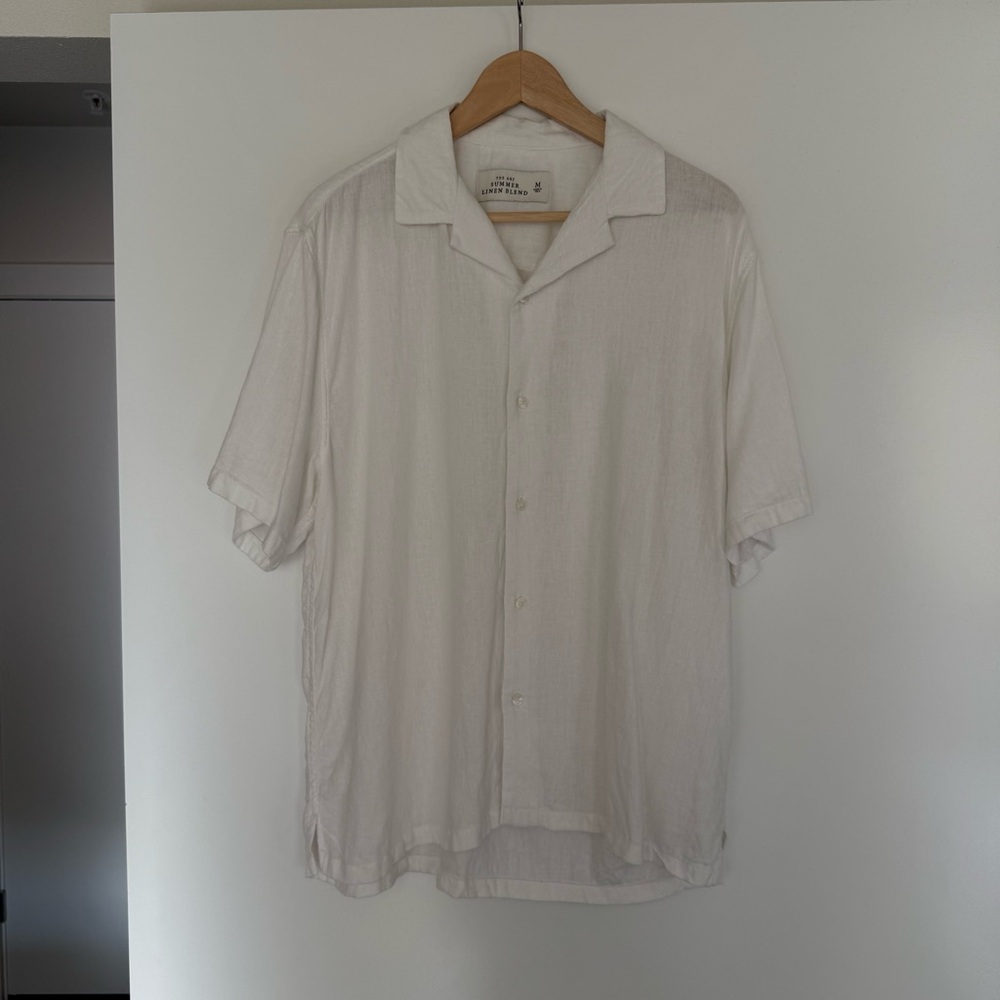Abercrombie & Fitch White Linen Shirt